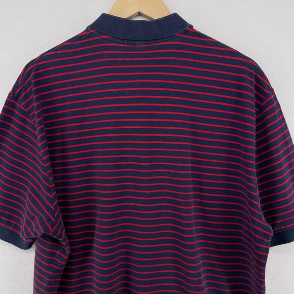 POLO RALPH LAUREN Shirt Men XL Golf Polo Striped Short Sleeve Cotton Pique Black - Picture 5 of 13